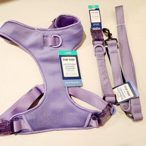 Top Paw Harness, Collar and Leash Bundle, LG